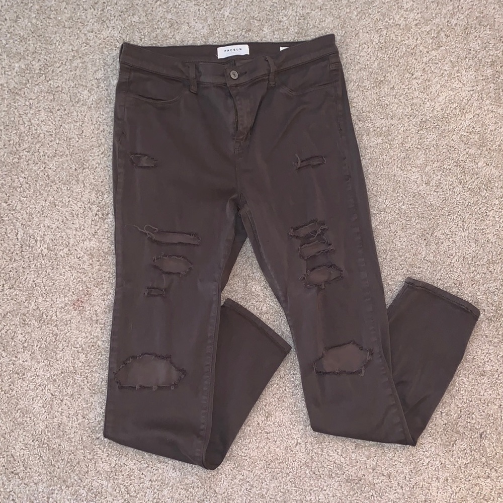Brown jeggings from pacsun